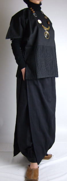 KAYAboutiqueパンツ裾スカート　アジアンファッション◇コットンスカート