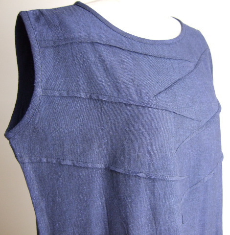 紺色ワンピース　大きいサイズ　Kaya Boutique レディースファッション通販　トップス　コットンワンピース