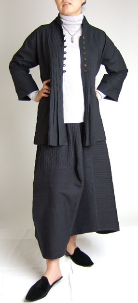 KAYAboutiqueキュービックスカート　アジアンファッション◇コットンスカート