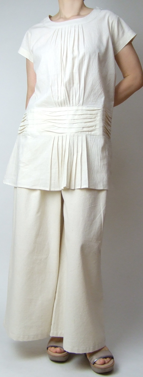 クロスリッチブラウス白　アジアンファッション 大きいサイズの通販◇ブラウス