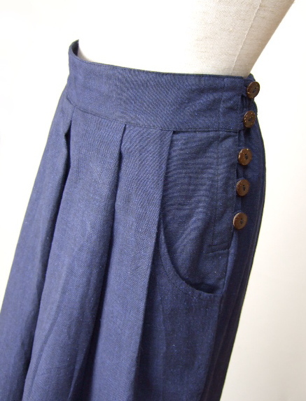 綺麗　紺・ネイビー・藍色コットンパンツ　大きいサイズ　Kaya Boutique レディースファッション通販　ボトムス