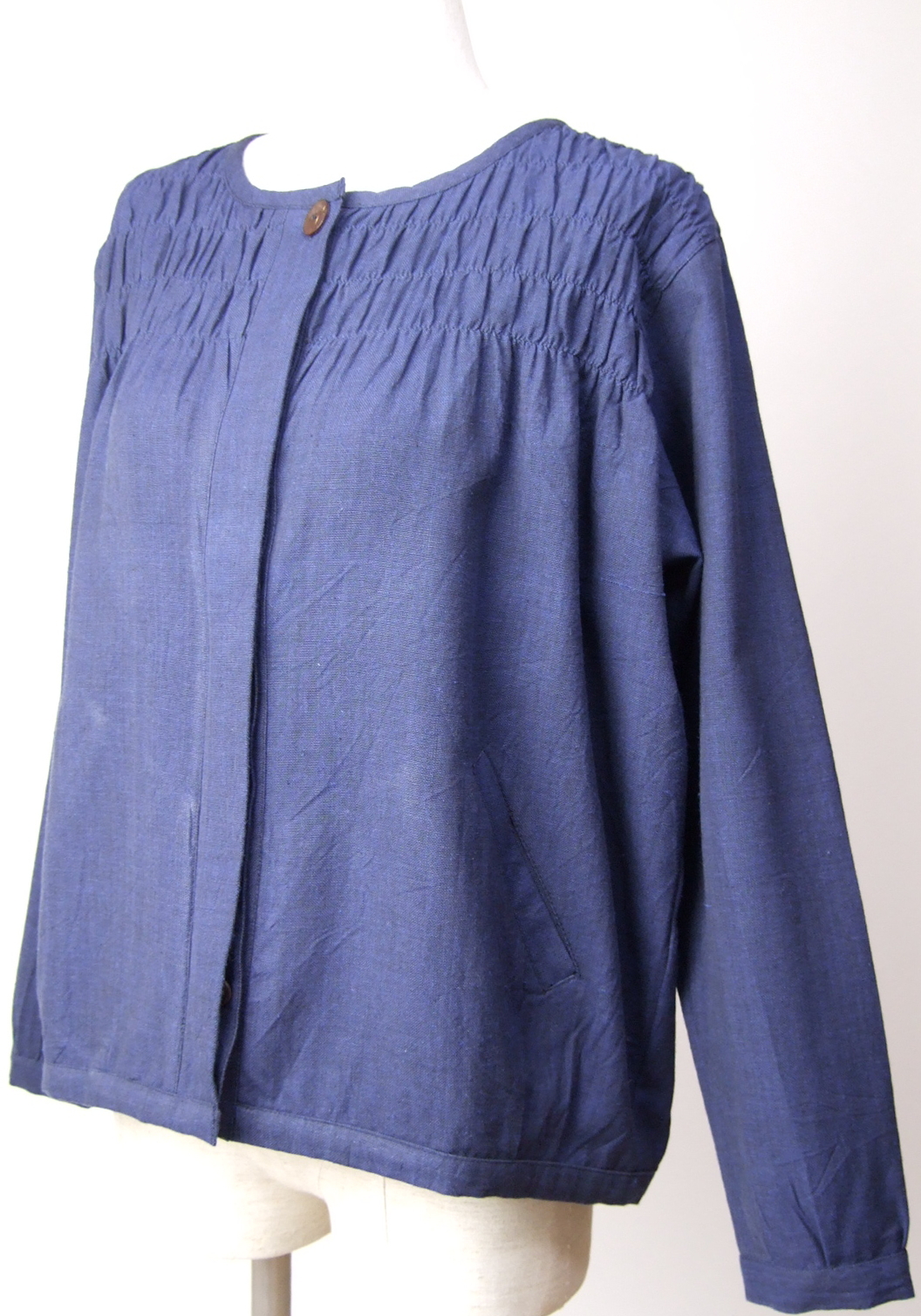 藍色ブルゾン　ファッション　通販◇ジャケット