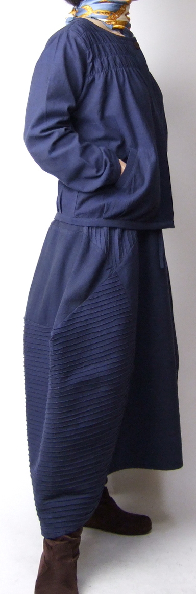 KAYAboutiqueキュービックスカート　アジアンファッション◇コットンスカート