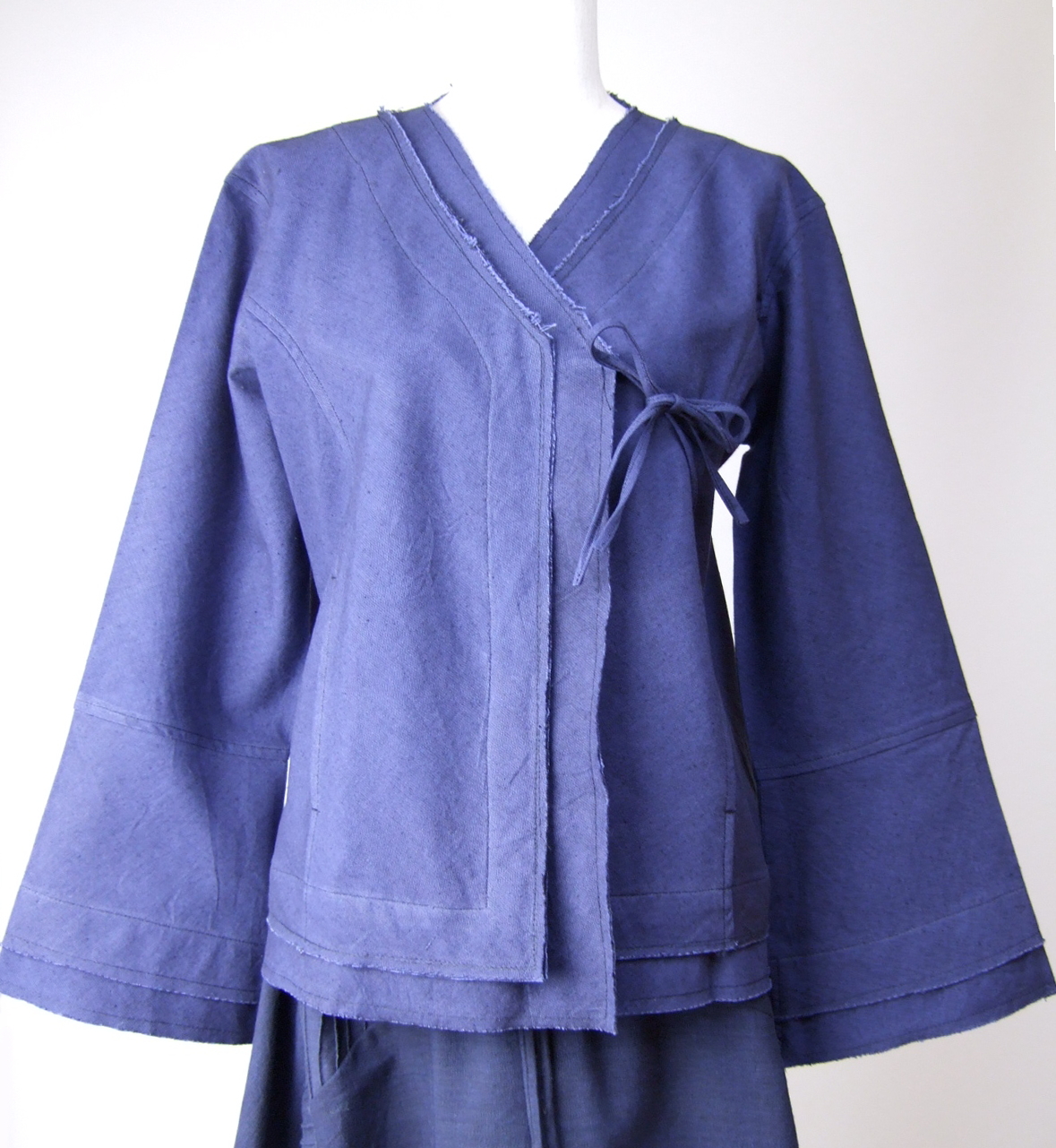 藍色　重ねヘムジャケット　ファッション　通販◇ジャケット